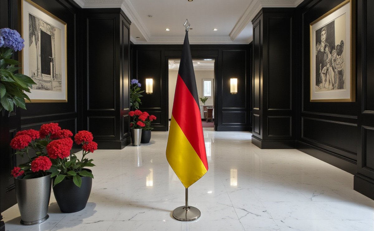 drapeau allemagne sur pied