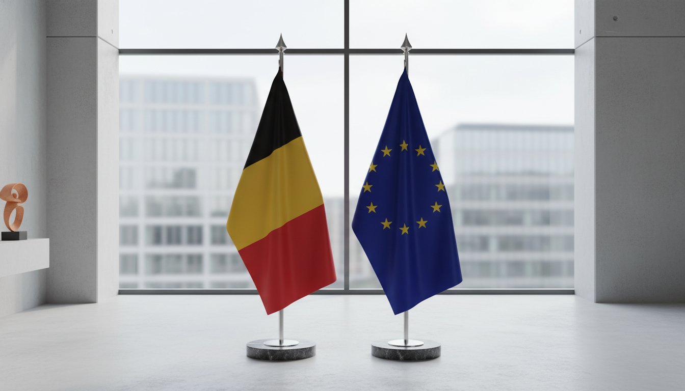 Drapeau Belgique avec pied et mât : Le guide complet de la visibilité institutionnelle en 2026