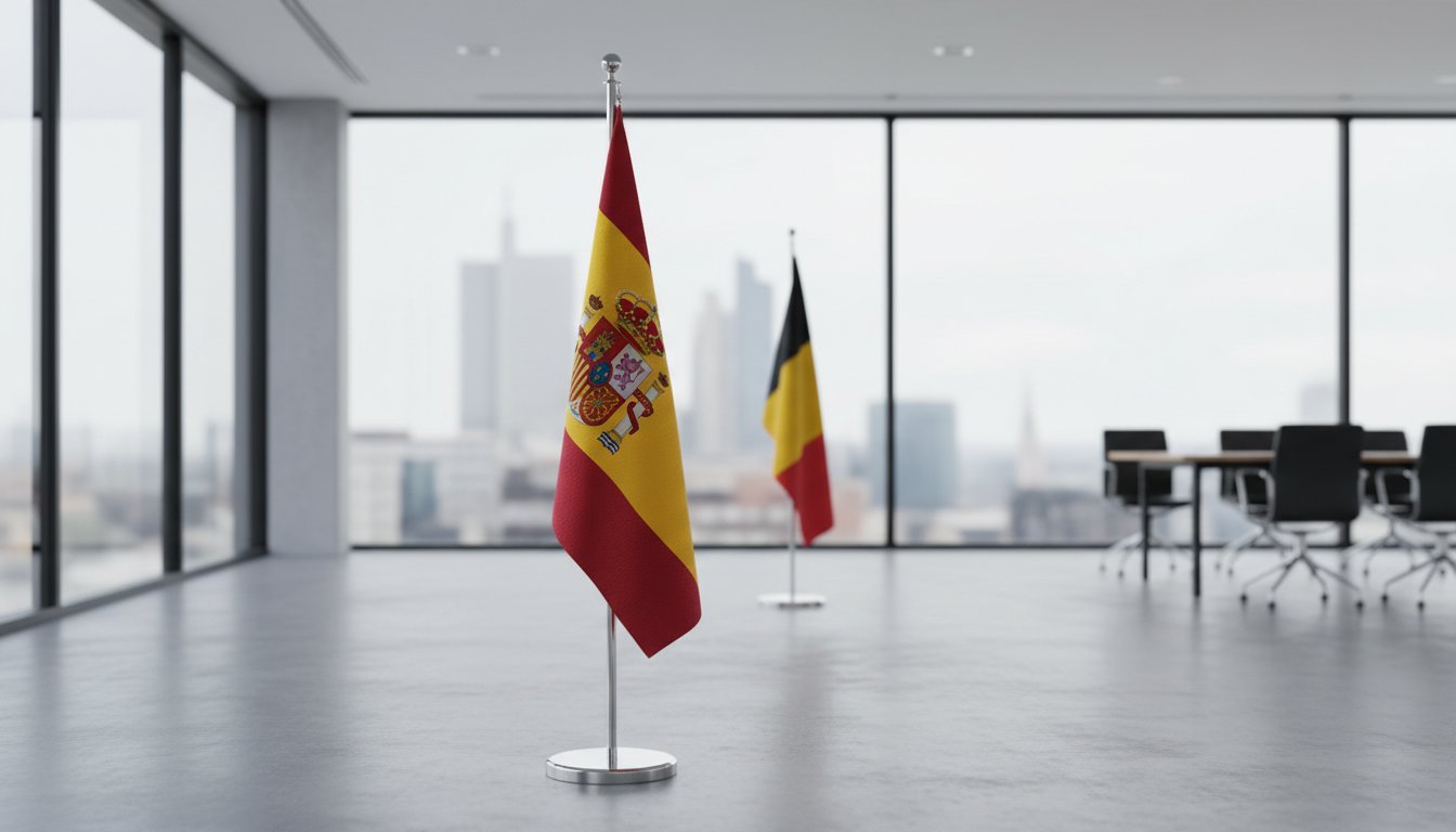 Drapeau Espagne avec pied et mât : Guide complet pour une présentation pro en 2026