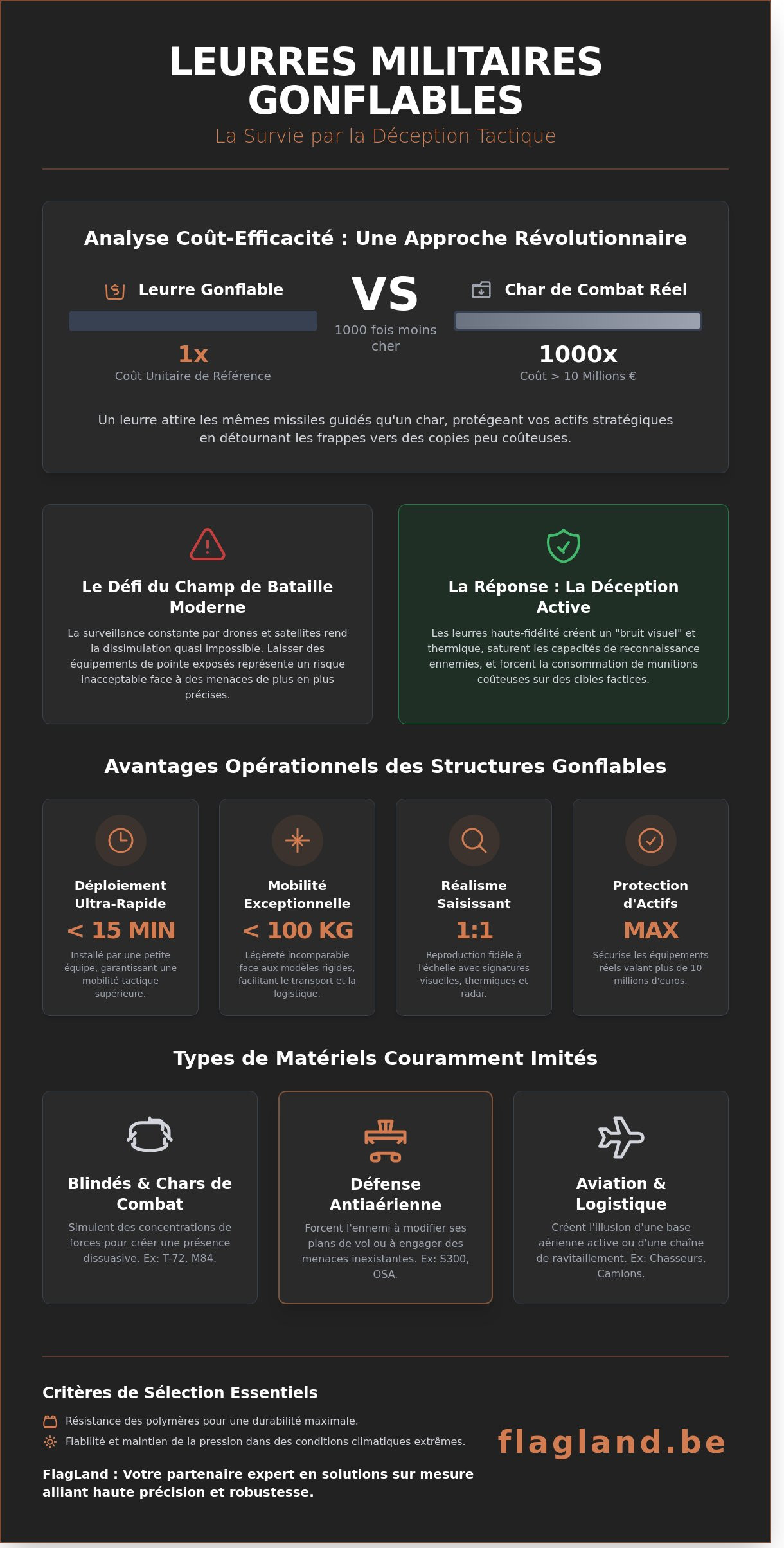 Leurre militaire gonflable : Stratégie de déception et protection des actifs en 2026